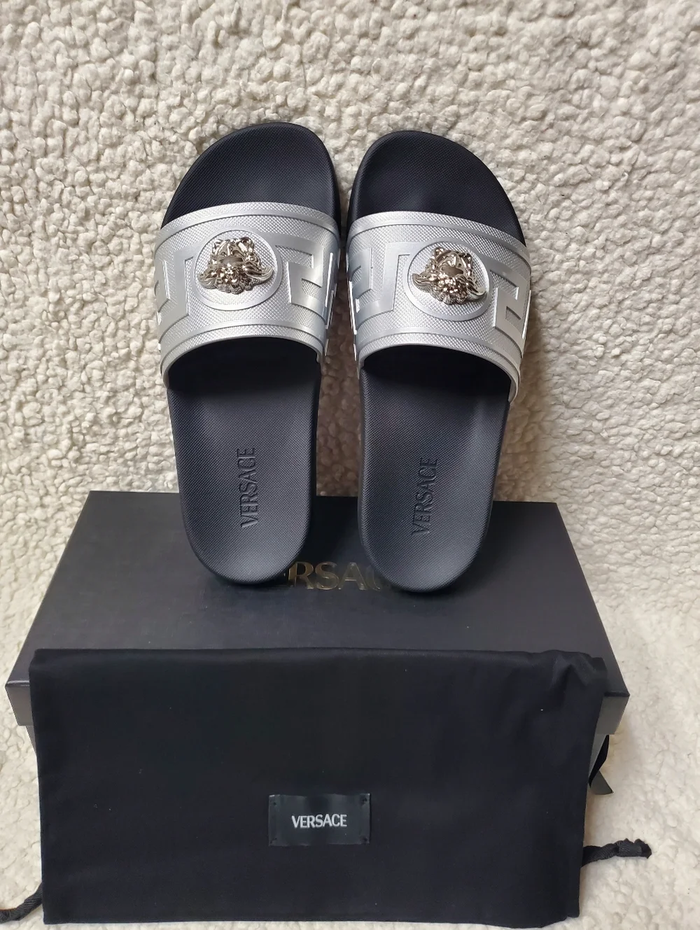 Versace Medusa Rubber Slides - Picture 3 of 12